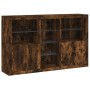 Aparador con luces LED roble ahumado 162x37x100 cm by , Sideboards - Ref: Foro24-3209174, Price: 269,42 €, Discount: %