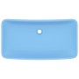 Lavabo de lujo de cerámica rectangular azul claro mate 71x38 cm