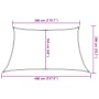 Toldo de vela HDPE crema 160 g/m² 3/4x2 m