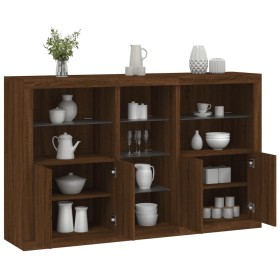Sideboard mit LED-Lichtern in Eichenbraun 162x37x100 cm von , Sideboards - Ref: Foro24-3209176, Preis: 247,20 €, Rabatt: %