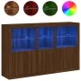 Aparador con luces LED roble marrón 162x37x100 cm by , Sideboards - Ref: Foro24-3209148, Price: 252,76 €, Discount: %