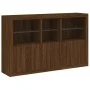 Aparador con luces LED roble marrón 162x37x100 cm by , Sideboards - Ref: Foro24-3209148, Price: 252,76 €, Discount: %