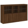 Aparador con luces LED roble marrón 162x37x100 cm by , Sideboards - Ref: Foro24-3209148, Price: 260,16 €, Discount: %