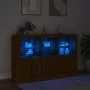 Aparador con luces LED roble marrón 162x37x100 cm by , Sideboards - Ref: Foro24-3209148, Price: 252,76 €, Discount: %