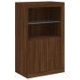Aparador con luces LED roble marrón 162x37x100 cm by , Sideboards - Ref: Foro24-3209148, Price: 260,16 €, Discount: %