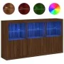 Sideboard mit LED-Lichtern in Eichenbraun 181,5x37x100 cm von , Sideboards - Ref: Foro24-3209155, Preis: 262,27 €, Rabatt: %