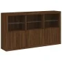 Sideboard mit LED-Lichtern in Eichenbraun 181,5x37x100 cm von , Sideboards - Ref: Foro24-3209155, Preis: 262,27 €, Rabatt: %