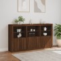 Aparador con luces LED roble marrón 181,5x37x100 cm by , Sideboards - Ref: Foro24-3209155, Price: 270,37 €, Discount: %
