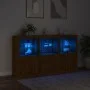 Sideboard mit LED-Lichtern in Eichenbraun 181,5x37x100 cm von , Sideboards - Ref: Foro24-3209155, Preis: 262,27 €, Rabatt: %