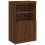 Aparador con luces LED roble marrón 181,5x37x100 cm by , Sideboards - Ref: Foro24-3209155, Price: 270,37 €, Discount: %