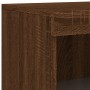Aparador con luces LED roble marrón 181,5x37x100 cm by , Sideboards - Ref: Foro24-3209155, Price: 270,37 €, Discount: %