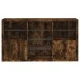 Aparador con luces LED roble ahumado 181,5x37x100 cm by , Sideboards - Ref: Foro24-3209181, Price: 266,18 €, Discount: %