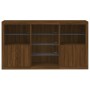 Aparador con luces LED roble marrón 181,5x37x100 cm by , Sideboards - Ref: Foro24-3209183, Price: 253,97 €, Discount: %