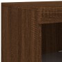 Aparador con luces LED roble marrón 181,5x37x100 cm by , Sideboards - Ref: Foro24-3209183, Price: 253,97 €, Discount: %