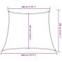 Toldo de vela HDPE crema 160 g/m² 3/4x3 m