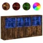 Sideboard mit LED-Lichtern in rauchiger Eiche 202x37x100 cm. von , Sideboards - Ref: Foro24-3209160, Preis: 315,18 €, Rabatt: %