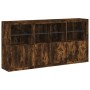Sideboard mit LED-Lichtern in rauchiger Eiche 202x37x100 cm. von , Sideboards - Ref: Foro24-3209160, Preis: 324,89 €, Rabatt: %