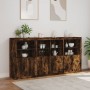 Sideboard mit LED-Lichtern in rauchiger Eiche 202x37x100 cm. von , Sideboards - Ref: Foro24-3209160, Preis: 324,89 €, Rabatt: %