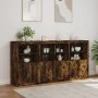 Sideboard mit LED-Lichtern in rauchiger Eiche 202x37x100 cm. von , Sideboards - Ref: Foro24-3209160, Preis: 315,18 €, Rabatt: %