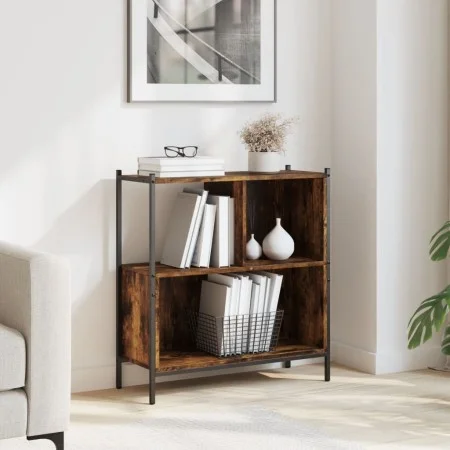 Regal aus geräucherter Eichen-Ingenieurholz 72x28x77,5 cm von , Bücherregale und Regale - Ref: Foro24-838880, Preis: 49,99 €,...