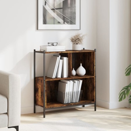 Regal aus geräucherter Eichen-Ingenieurholz 72x28x77,5 cm von , Bücherregale und Regale - Ref: Foro24-838880, Preis: 50,61 €,...