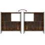 Regal aus geräucherter Eichen-Ingenieurholz 72x28x77,5 cm von , Bücherregale und Regale - Ref: Foro24-838880, Preis: 49,99 €,...