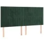 Box spring bed with dark green velvet mattress 200x200 cm by , Beds and slatted bases - Ref: Foro24-3132822, Price: 719,84 €,...