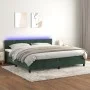 Boxspringbett mit Matratze und LED dunkelgrünem Samt 200x200cm von , Betten und Lattenroste - Ref: Foro24-3134546, Preis: 621...