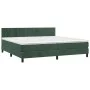 Box spring bed with mattress and LED dark green velvet 200x200cm by , Beds and slatted bases - Ref: Foro24-3134546, Price: 62...