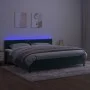 Box spring bed with mattress and LED dark green velvet 200x200cm by , Beds and slatted bases - Ref: Foro24-3134546, Price: 62...