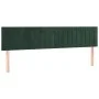 Box spring bed with mattress and LED dark green velvet 200x200cm by , Beds and slatted bases - Ref: Foro24-3134546, Price: 62...