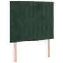 Box spring bed with mattress and LED dark green velvet 90x200 cm by , Beds and slatted bases - Ref: Foro24-3136224, Price: 34...