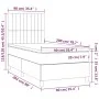 Box spring bed with mattress and LED dark green velvet 90x200 cm by , Beds and slatted bases - Ref: Foro24-3136224, Price: 34...