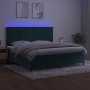 Boxspringbett mit Matratze und LED dunkelgrünem Samt 200x200cm von , Betten und Lattenroste - Ref: Foro24-3136266, Preis: 707...