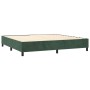 Cama box spring colchón y LED terciopelo verde oscuro 200x200cm de , Camas y somieres - Ref: Foro24-3136266, Precio: 707,92 €...