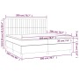 Cama box spring colchón y LED terciopelo verde oscuro 200x200cm de , Camas y somieres - Ref: Foro24-3136266, Precio: 707,92 €...