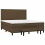 Box spring bed with dark brown fabric mattress 160x200 cm by , Beds and slatted bases - Ref: Foro24-3136768, Price: 571,54 €,...