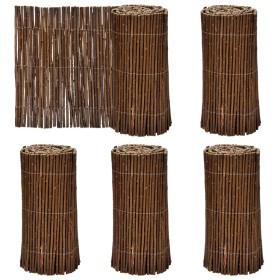 Cerca de Césped 5 pcs Marrón 200 x 30 cm en Ribetes y bordes para jardín | Comprar online en Foro24