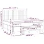Box spring bed with dark brown fabric mattress 160x200 cm by , Beds and slatted bases - Ref: Foro24-3136768, Price: 571,54 €,...