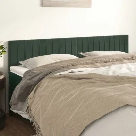 Headboards 2 units of dark green velvet 90x5x78/88 cm by , Headboards and footboards - Ref: Foro24-346281, Price: 68,76 €, Di...