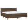 Box spring bed with dark brown fabric mattress 180x200 cm by , Beds and slatted bases - Ref: Foro24-3140796, Price: 532,09 €,...