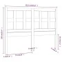 Bettkopfteil aus massivem weißem Kiefernholz, 155,5 x 4 x 100 cm von , Kopf- und Fußteile - Ref: Foro24-818926, Preis: 61,21 ...
