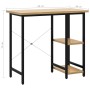 Escritorio para ordenador MDF metal negro roble 80x40x72 cm | Foro24.es | Tu tienda online para hogar, jardín y más Foro24.es