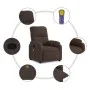 Massage-Fernsehsessel aus braunem Mikrofaserstoff von , Sessel - Ref: Foro24-373455, Preis: 233,26 €, Rabatt: %