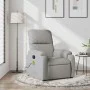 Sillón reclinable de masaje tela de microfibra gris claro by , Armchairs - Ref: Foro24-373457, Price: 230,89 €, Discount: %