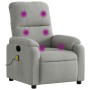 Lehnsessel mit Massagefunktion aus hellgrauem Mikrofaserstoff. von , Sessel - Ref: Foro24-373457, Preis: 255,79 €, Rabatt: %
