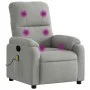 Lehnsessel mit Massagefunktion aus hellgrauem Mikrofaserstoff. von , Sessel - Ref: Foro24-373457, Preis: 230,89 €, Rabatt: %