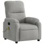 Lehnsessel mit Massagefunktion aus hellgrauem Mikrofaserstoff. von , Sessel - Ref: Foro24-373457, Preis: 230,89 €, Rabatt: %