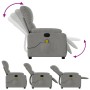 Lehnsessel mit Massagefunktion aus hellgrauem Mikrofaserstoff. von , Sessel - Ref: Foro24-373457, Preis: 255,79 €, Rabatt: %