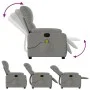 Lehnsessel mit Massagefunktion aus hellgrauem Mikrofaserstoff. von , Sessel - Ref: Foro24-373457, Preis: 230,89 €, Rabatt: %